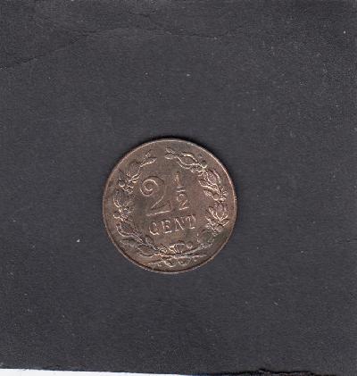 Beschrijving: 2 1/2 Cent WILHELMINA